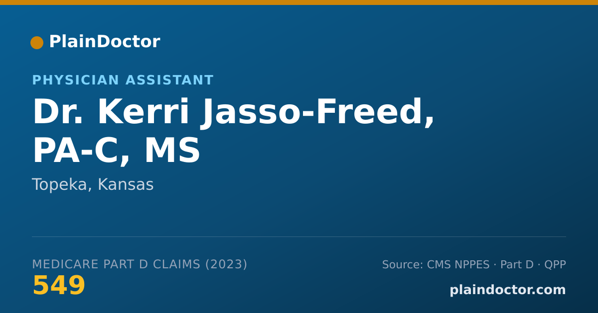 Shareable card for Kerri Jasso-Freed, PA-C, MS - Physician Assistant, Topeka, KS