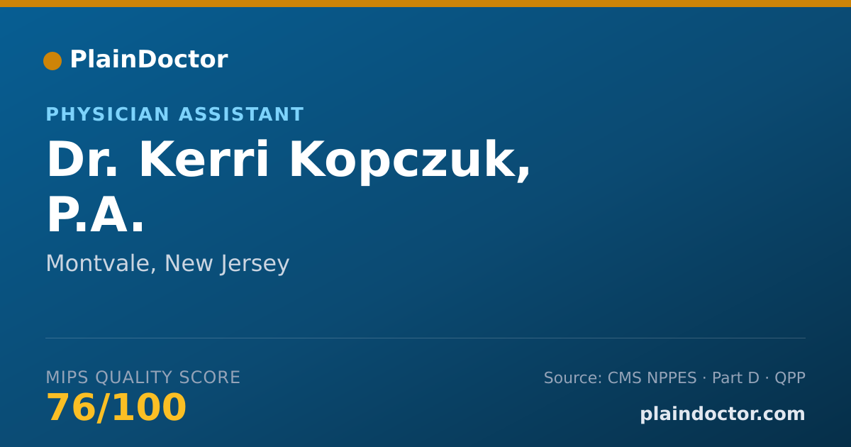 Shareable card for Kerri Kopczuk, P.A. - Physician Assistant, Montvale, NJ