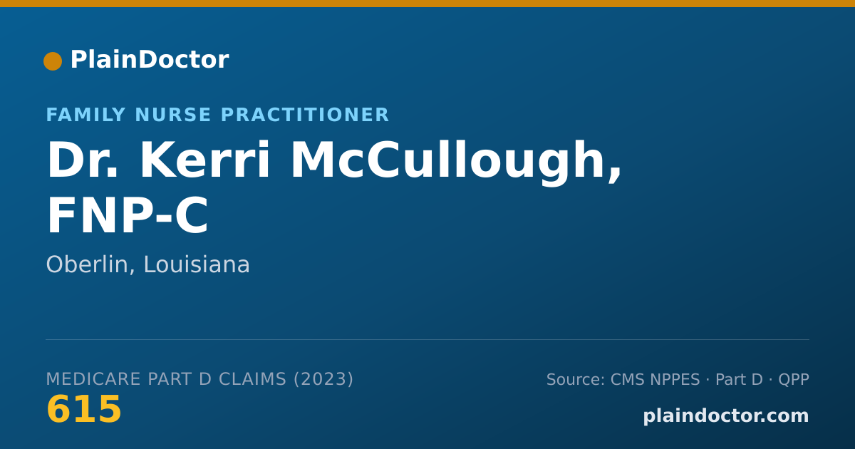 Shareable card for Kerri McCullough, FNP-C - Family Nurse Practitioner, Oberlin, LA