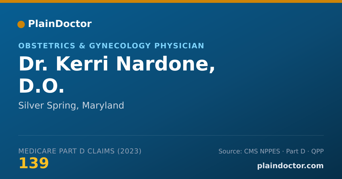 Shareable card for Kerri Nardone, D.O. - Obstetrics & Gynecology Physician, Silver Spring, MD