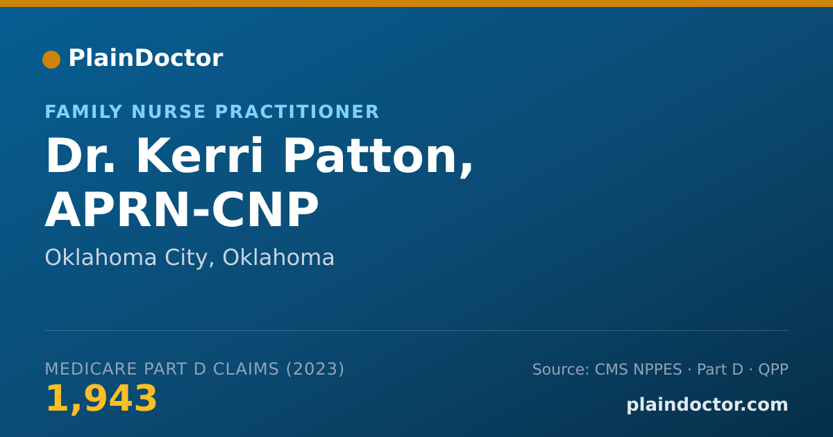 Shareable card for Kerri Patton, APRN-CNP - Family Nurse Practitioner, Oklahoma City, OK