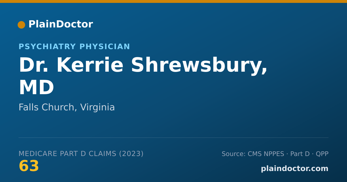 Shareable card for Kerrie Shrewsbury, MD - Psychiatry Physician, Falls Church, VA