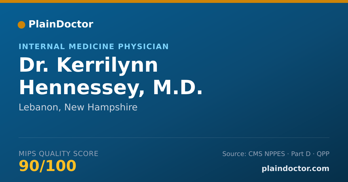 Shareable card for Kerrilynn Hennessey, M.D. - Internal Medicine Physician, Lebanon, NH