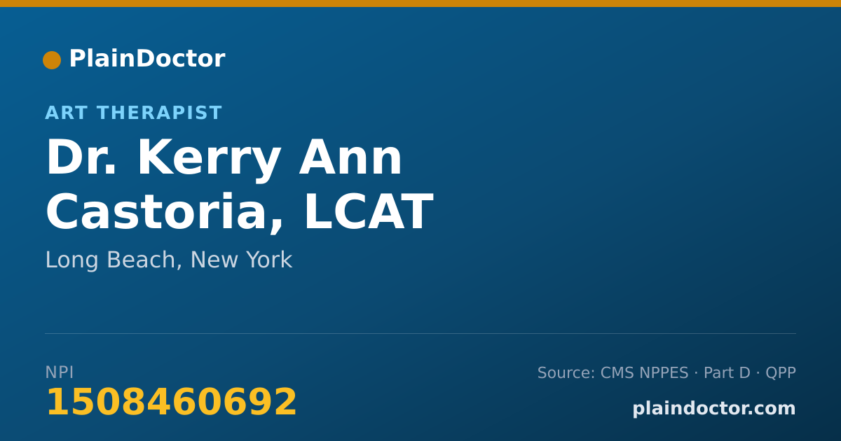 Shareable card for Kerry Ann Castoria, LCAT - Art Therapist, Long Beach, NY