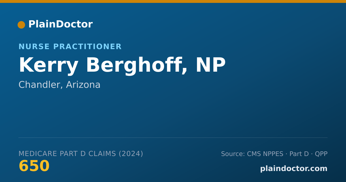 Shareable card for Kerry Berghoff, NP - Nurse Practitioner, Chandler, AZ