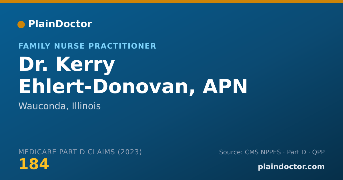 Shareable card for Kerry Ehlert-Donovan, APN - Family Nurse Practitioner, Wauconda, IL