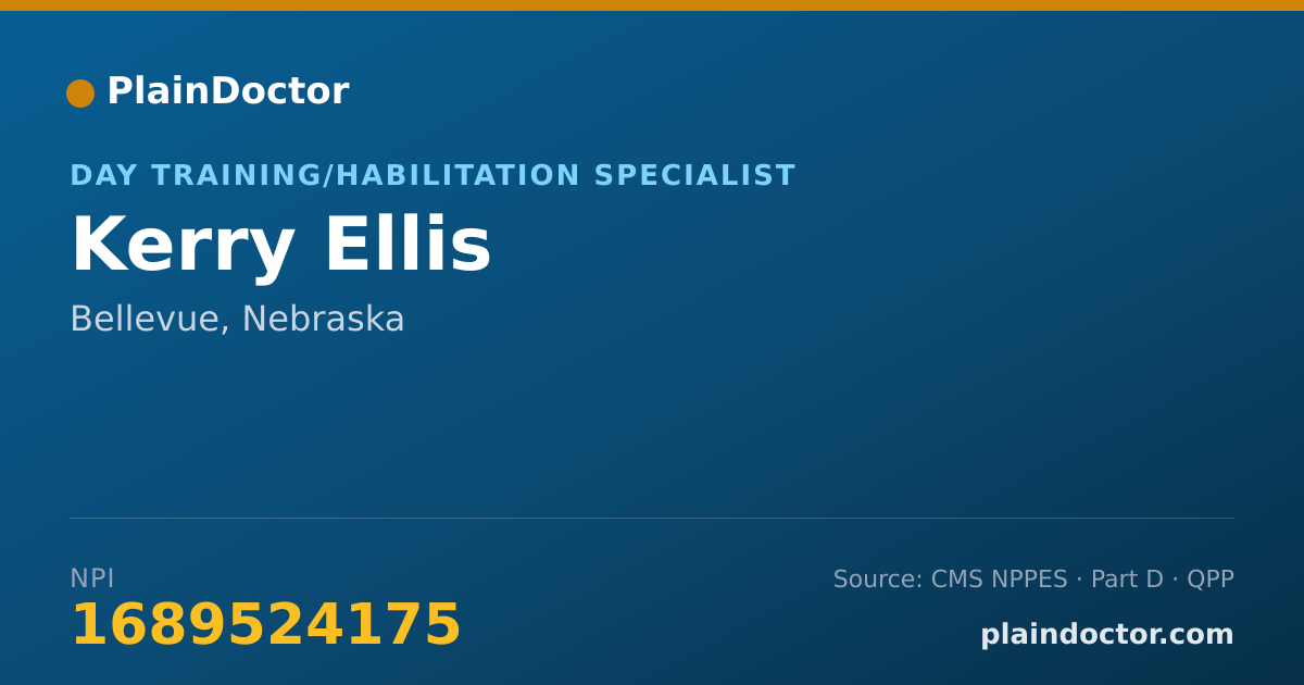 Shareable card for Kerry Ellis - Day Training/Habilitation Specialist, Bellevue, NE