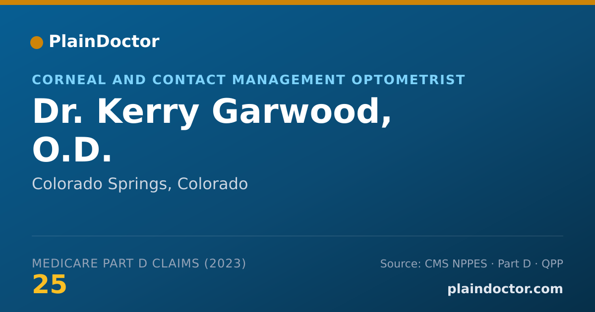 Shareable card for Kerry Garwood, O.D. - Corneal and Contact Management Optometrist, Colorado Springs, CO