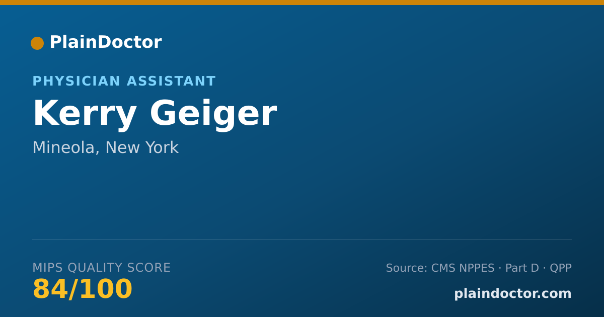 Shareable card for Kerry Geiger - Physician Assistant, Mineola, NY