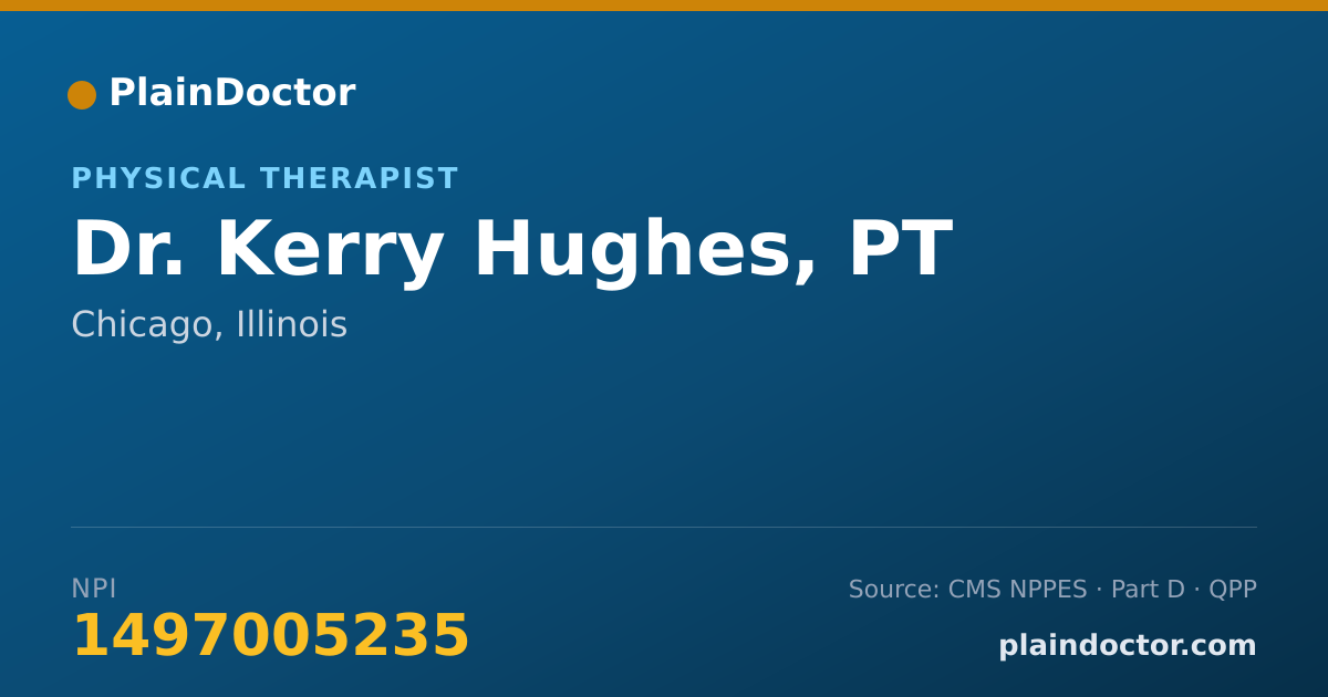 Shareable card for Kerry Hughes, PT - Physical Therapist, Chicago, IL