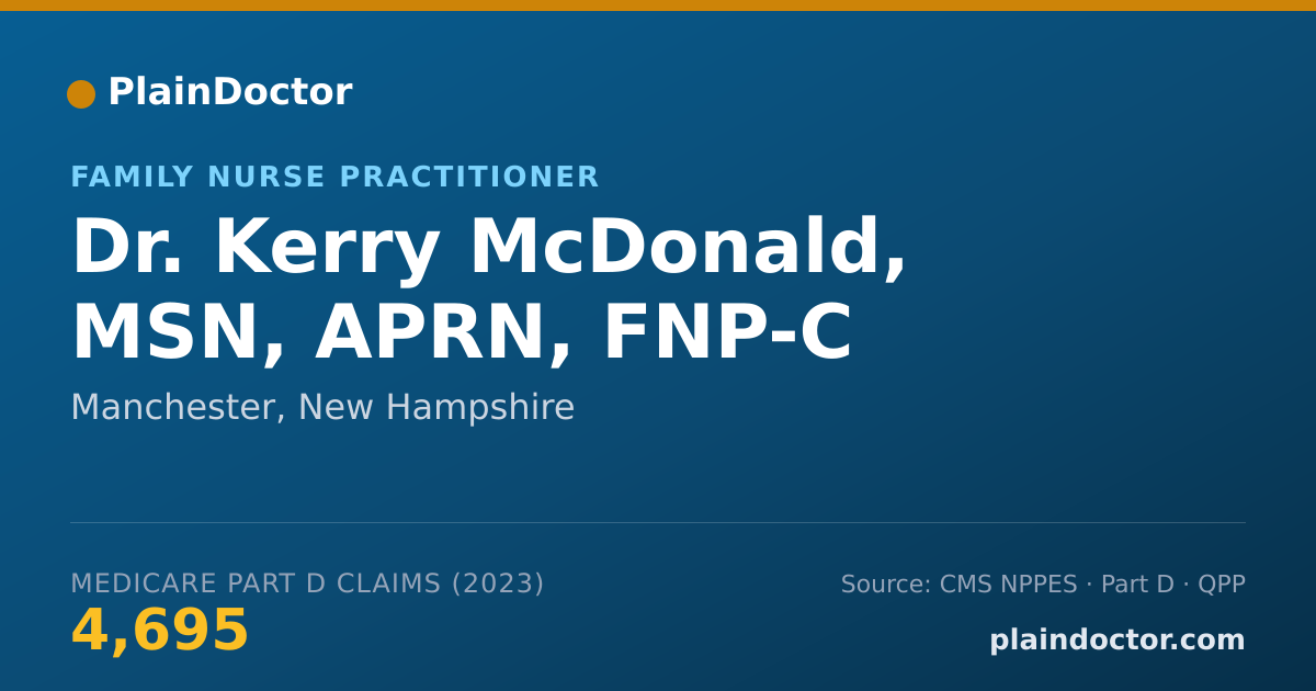 Shareable card for Kerry McDonald, MSN, APRN, FNP-C - Family Nurse Practitioner, Manchester, NH