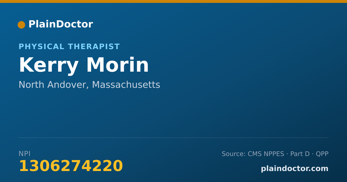 Shareable card for Kerry Morin - Physical Therapist, North Andover, MA