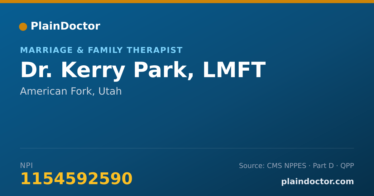 Shareable card for Kerry Park, LMFT - Marriage & Family Therapist, American Fork, UT