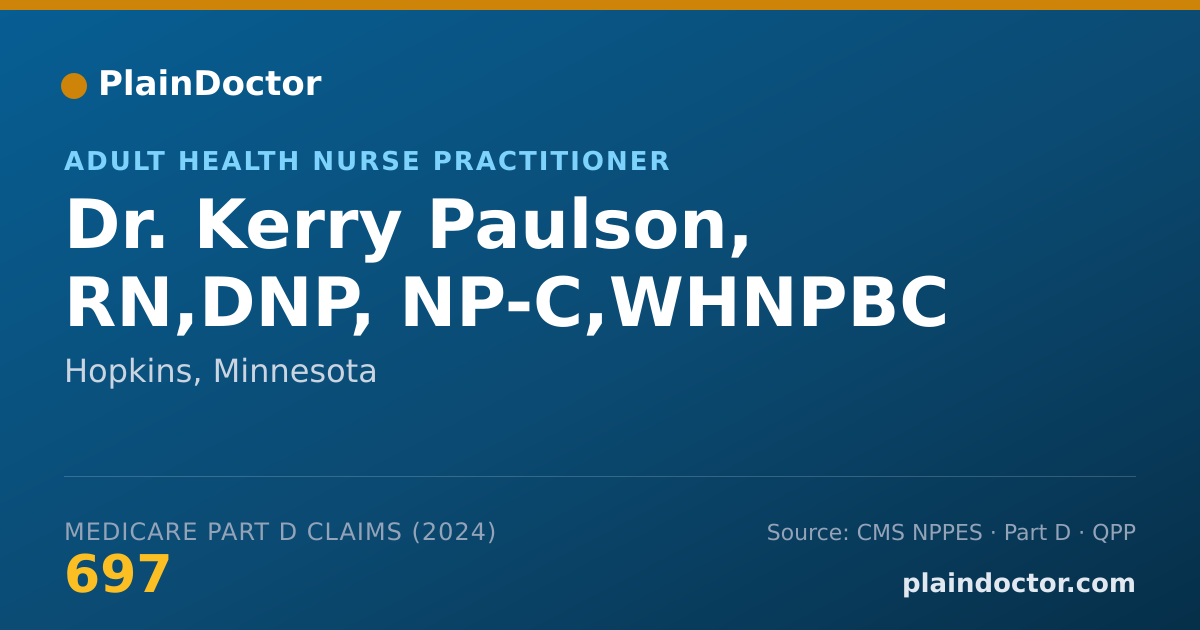 Shareable card for Kerry Paulson, RN,DNP, NP-C,WHNPBC - Adult Health Nurse Practitioner, Hopkins, MN