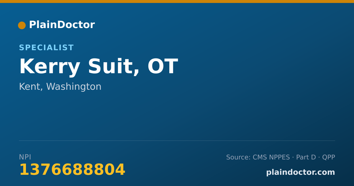Shareable card for Kerry Suit, OT - Specialist, Kent, WA