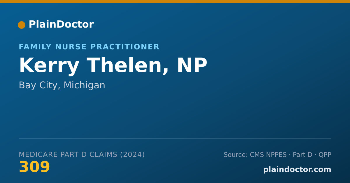 Shareable card for Kerry Thelen, NP - Family Nurse Practitioner, Bay City, MI