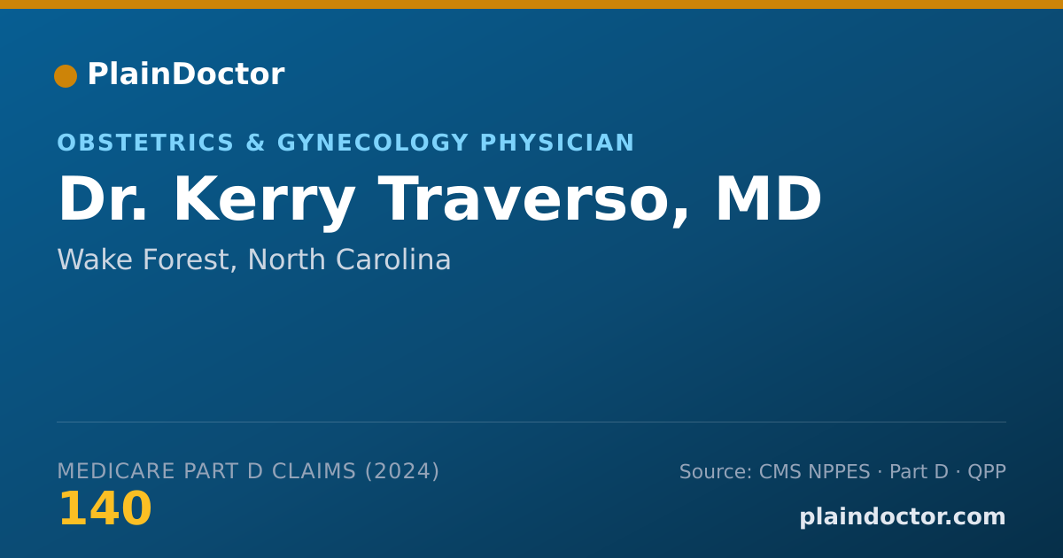 Shareable card for Kerry Traverso, MD - Obstetrics & Gynecology Physician, Wake Forest, NC