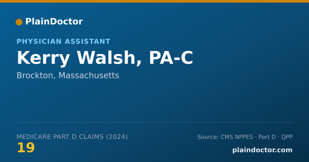 Shareable card for Kerry Walsh, PA-C - Physician Assistant, Brockton, MA