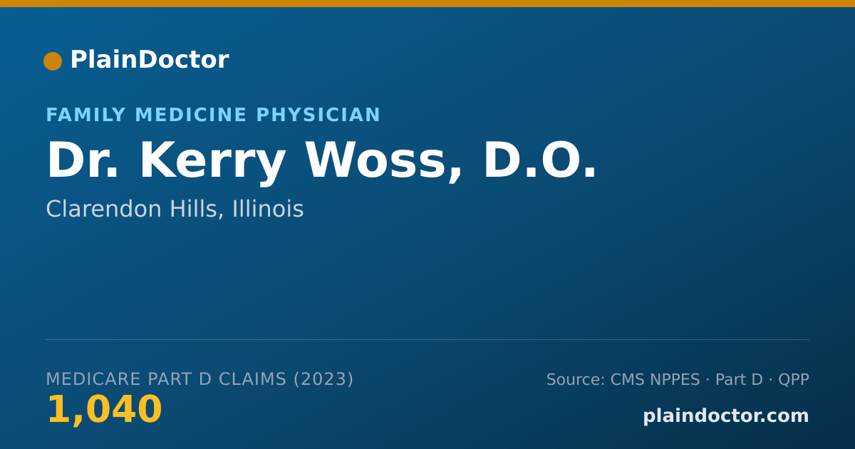 Shareable card for Kerry Woss, D.O. - Family Medicine Physician, Clarendon Hills, IL