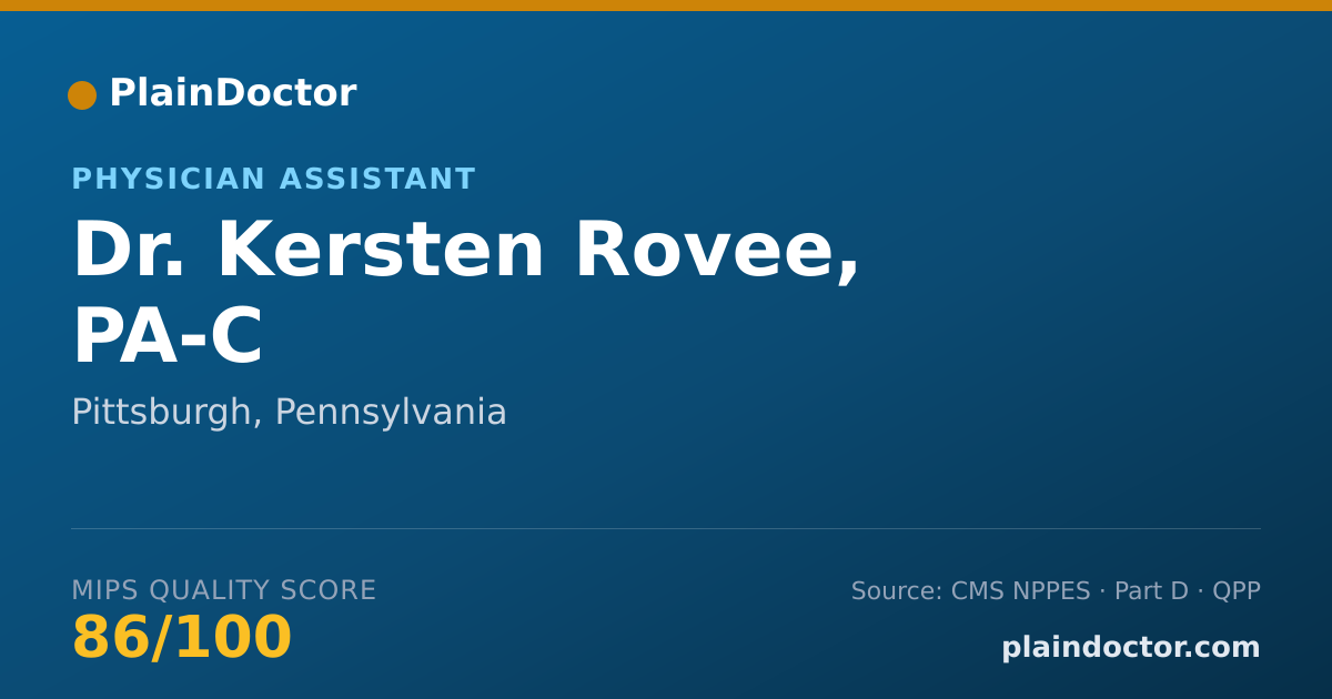 Shareable card for Kersten Rovee, PA-C - Physician Assistant, Pittsburgh, PA