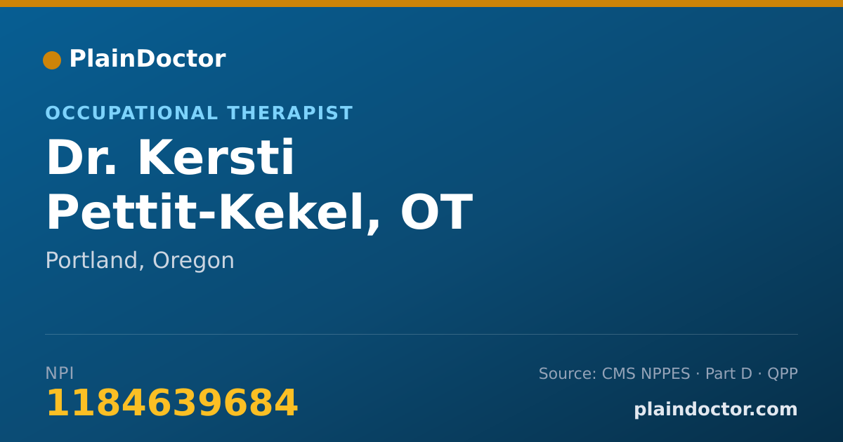Shareable card for Kersti Pettit-Kekel, OT - Occupational Therapist, Portland, OR