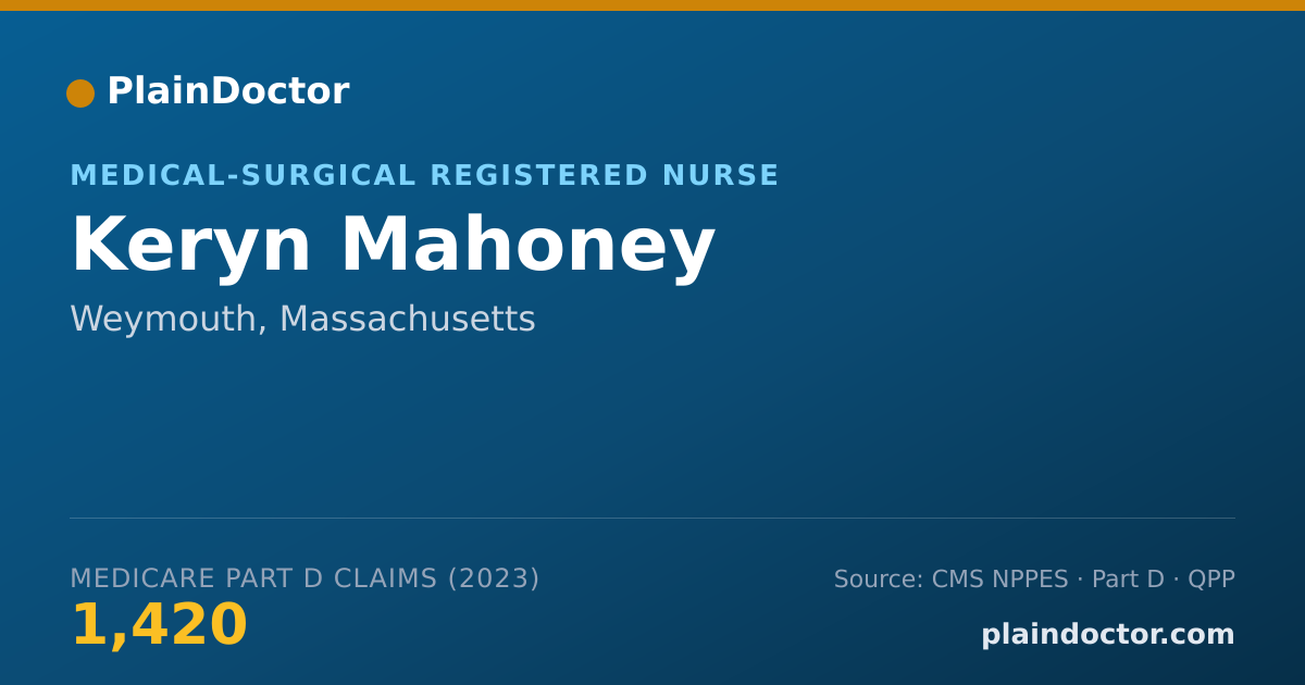 Shareable card for Keryn Mahoney - Medical-Surgical Registered Nurse, Weymouth, MA