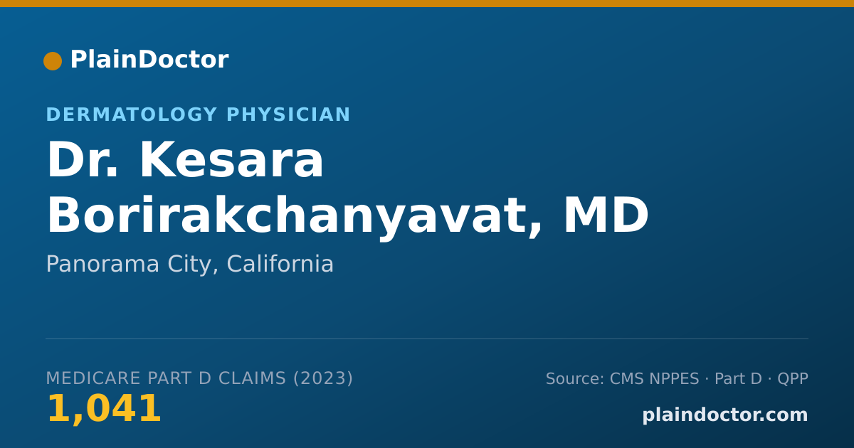 Shareable card for Kesara Borirakchanyavat, MD - Dermatology Physician, Panorama City, CA