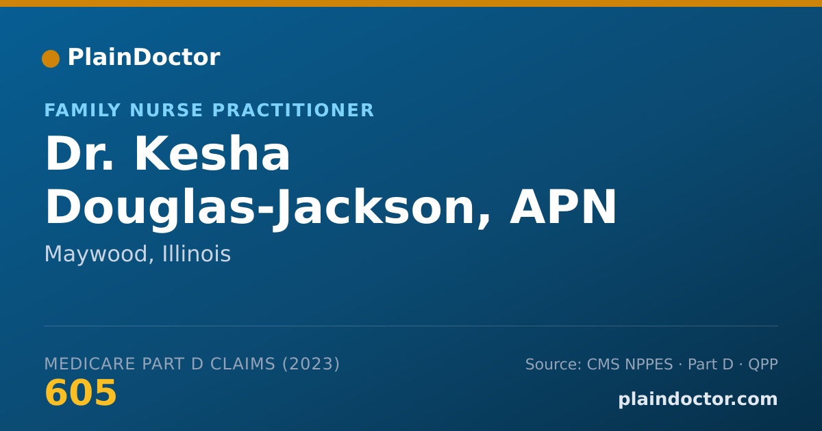 Shareable card for Kesha Douglas-Jackson, APN - Family Nurse Practitioner, Maywood, IL