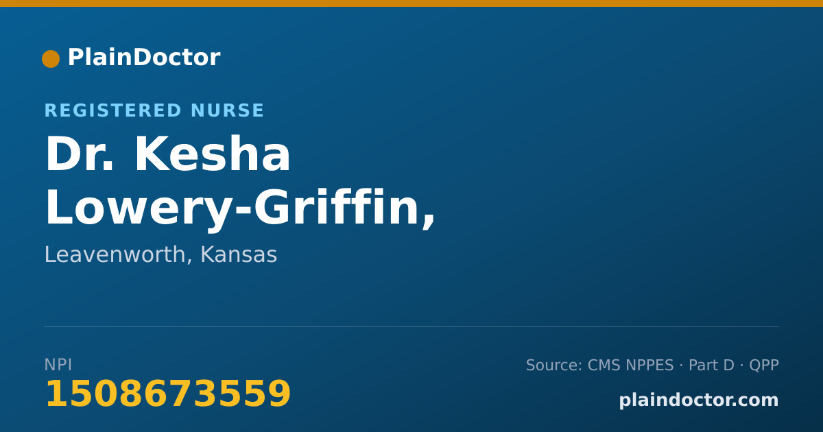 Shareable card for Kesha Lowery-Griffin, REGISTERED NURSE - Registered Nurse, Leavenworth, KS