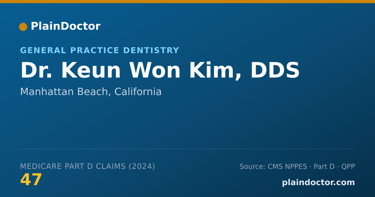 Shareable card for Keun Won Kim, DDS - General Practice Dentistry, Manhattan Beach, CA