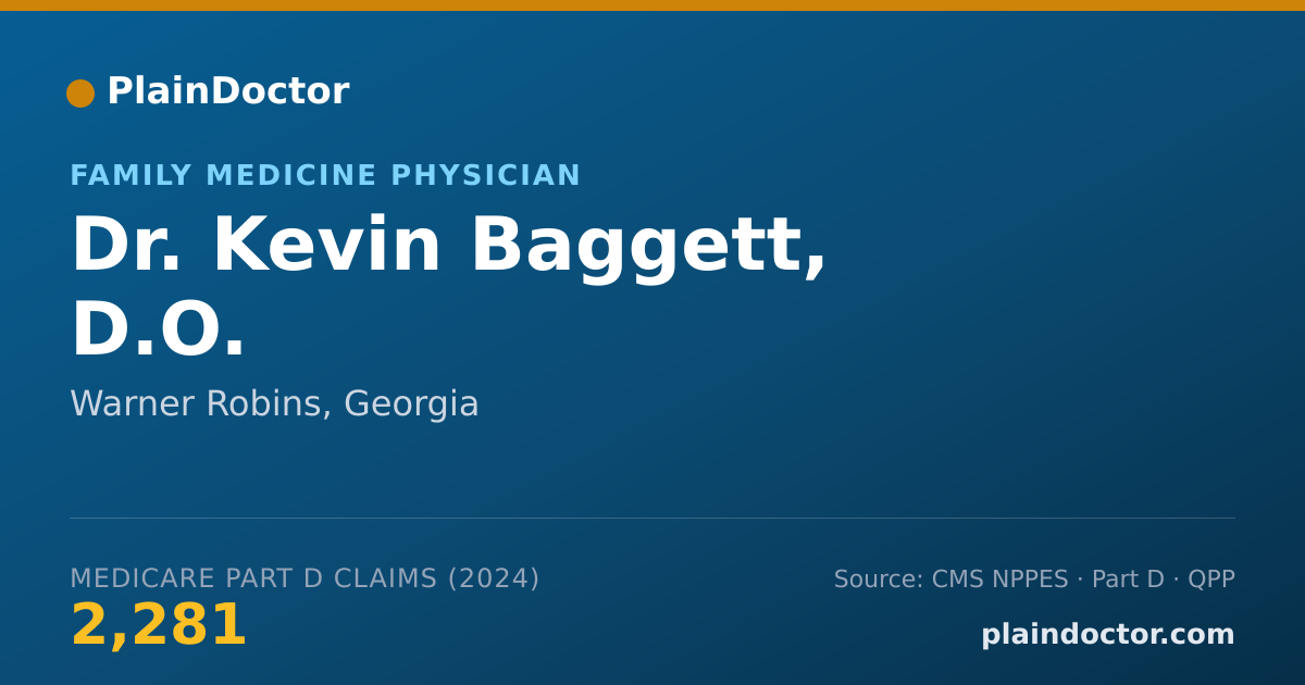 Shareable card for Kevin Baggett, D.O. - Family Medicine Physician, Warner Robins, GA