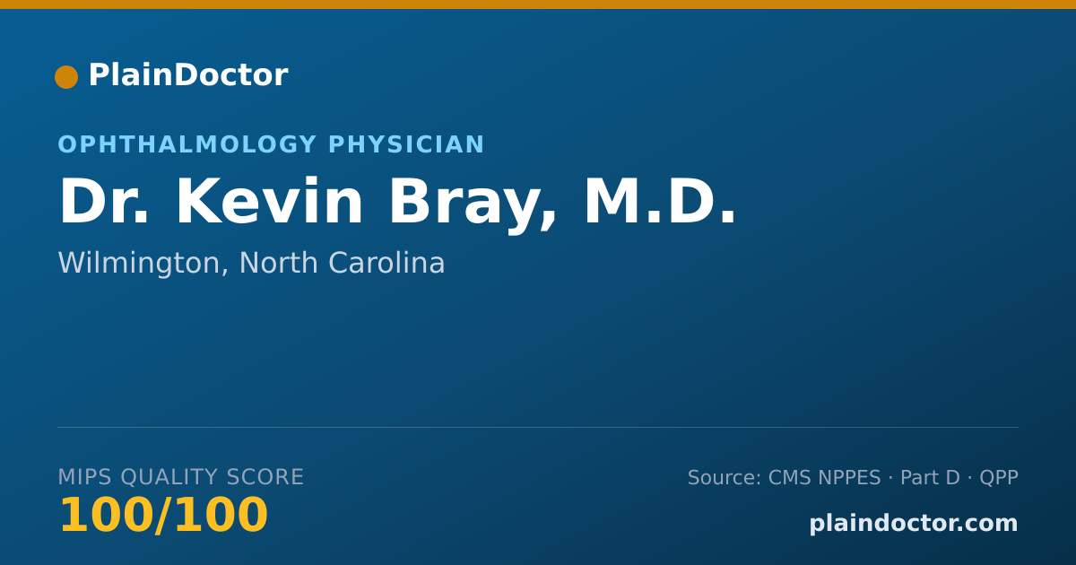 Shareable card for Kevin Bray, M.D. - Ophthalmology Physician, Wilmington, NC