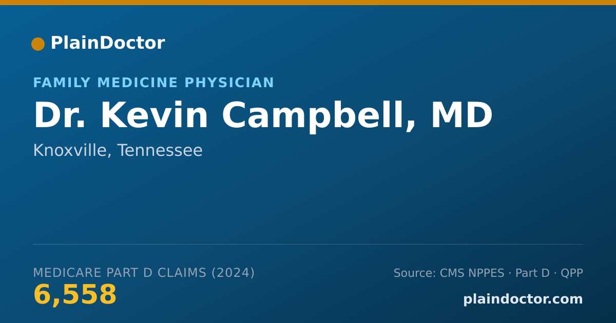 Shareable card for Kevin Campbell, MD - Family Medicine Physician, Knoxville, TN