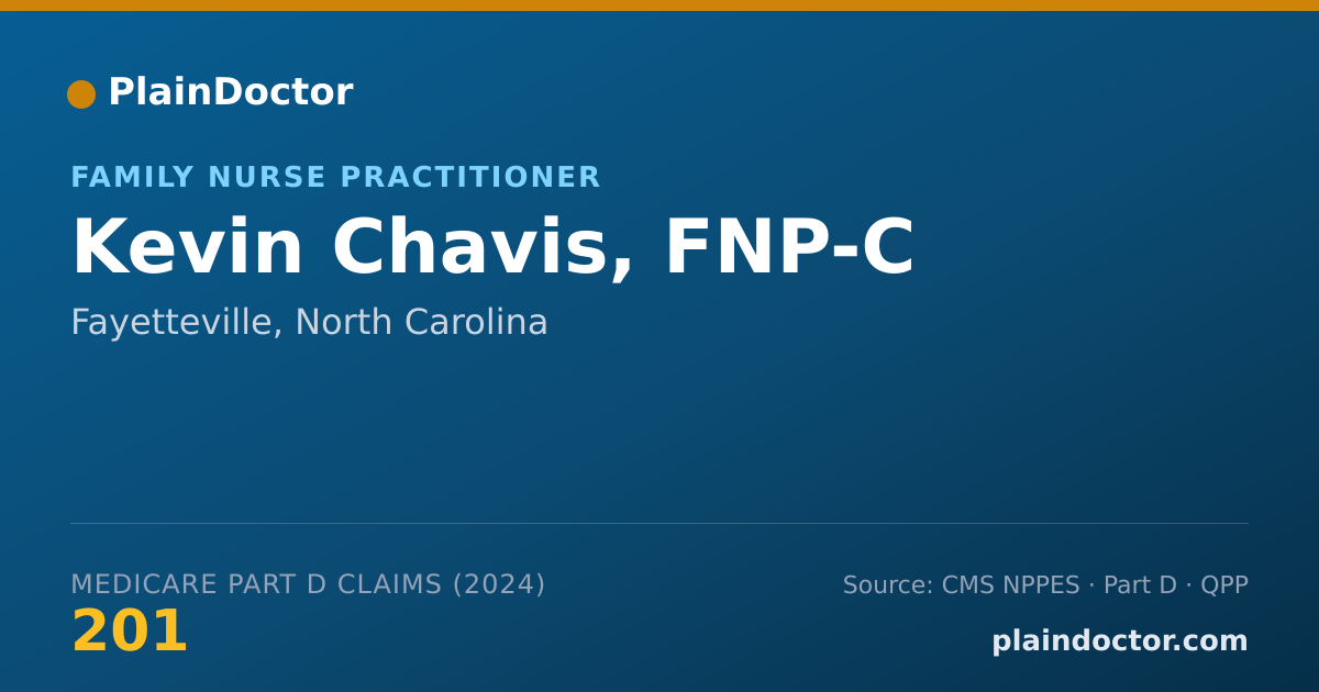 Shareable card for Kevin Chavis, FNP-C - Nurse Practitioner, Fayetteville, NC