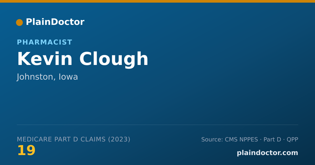 Shareable card for Kevin Clough - Pharmacist, Johnston, IA