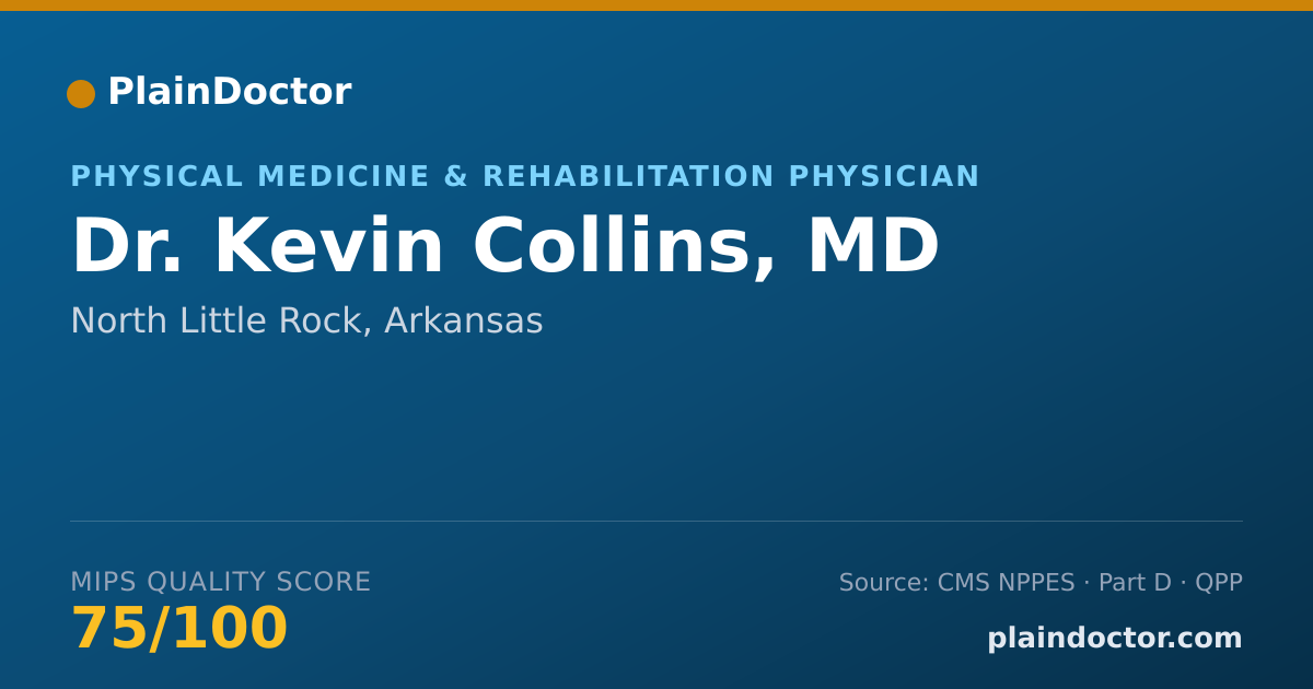 Shareable card for Kevin Collins, MD - Physical Medicine & Rehabilitation Physician, North Little Rock, AR