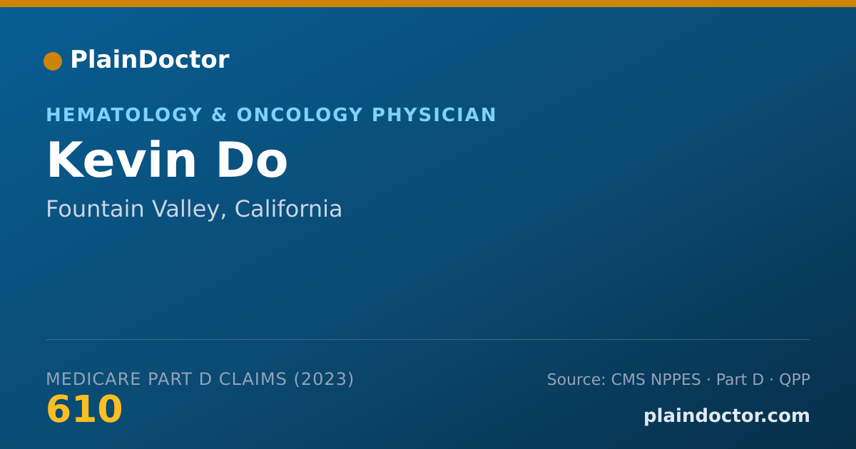 Shareable card for Kevin Do - Hematology & Oncology Physician, Fountain Valley, CA