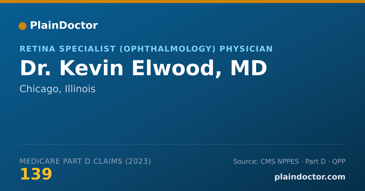 Shareable card for Kevin Elwood, MD - Retina Specialist (Ophthalmology) Physician, Chicago, IL