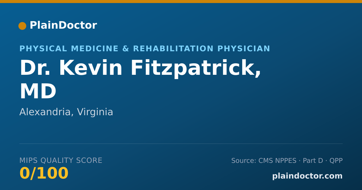 Shareable card for Kevin Fitzpatrick, MD - Physical Medicine & Rehabilitation Physician, Alexandria, VA
