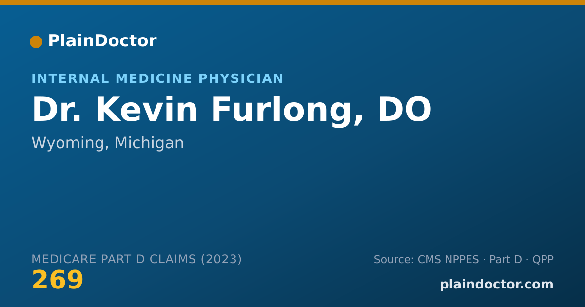 Shareable card for Kevin Furlong, DO - Internal Medicine Physician, Wyoming, MI