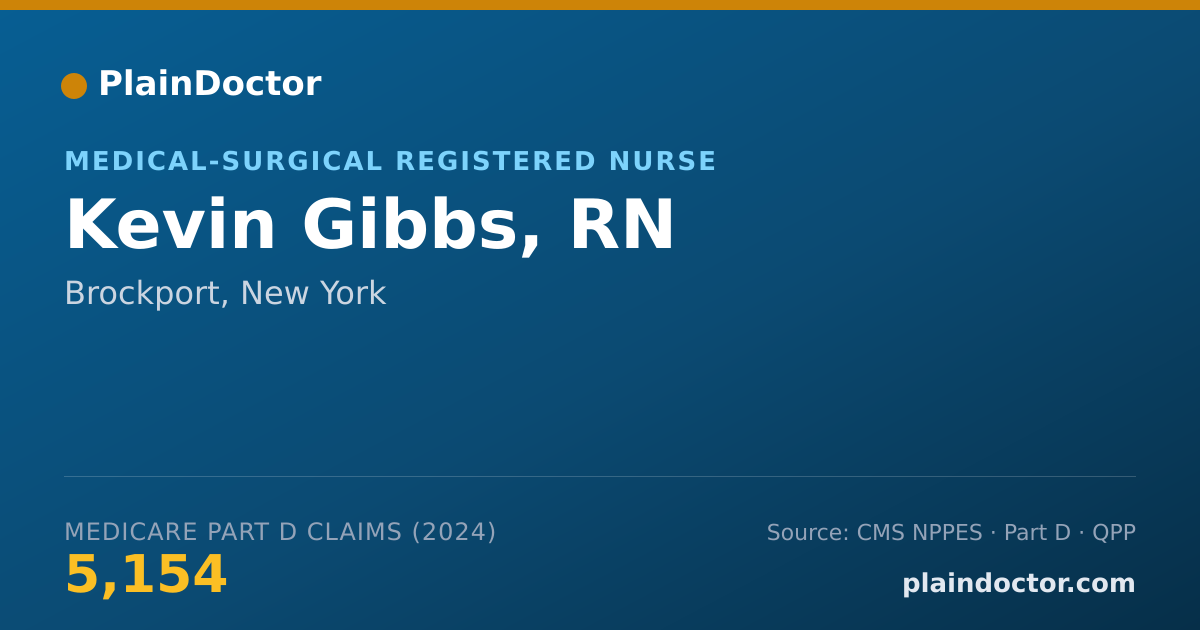 Shareable card for Kevin Gibbs, RN - Medical-Surgical Registered Nurse, Brockport, NY