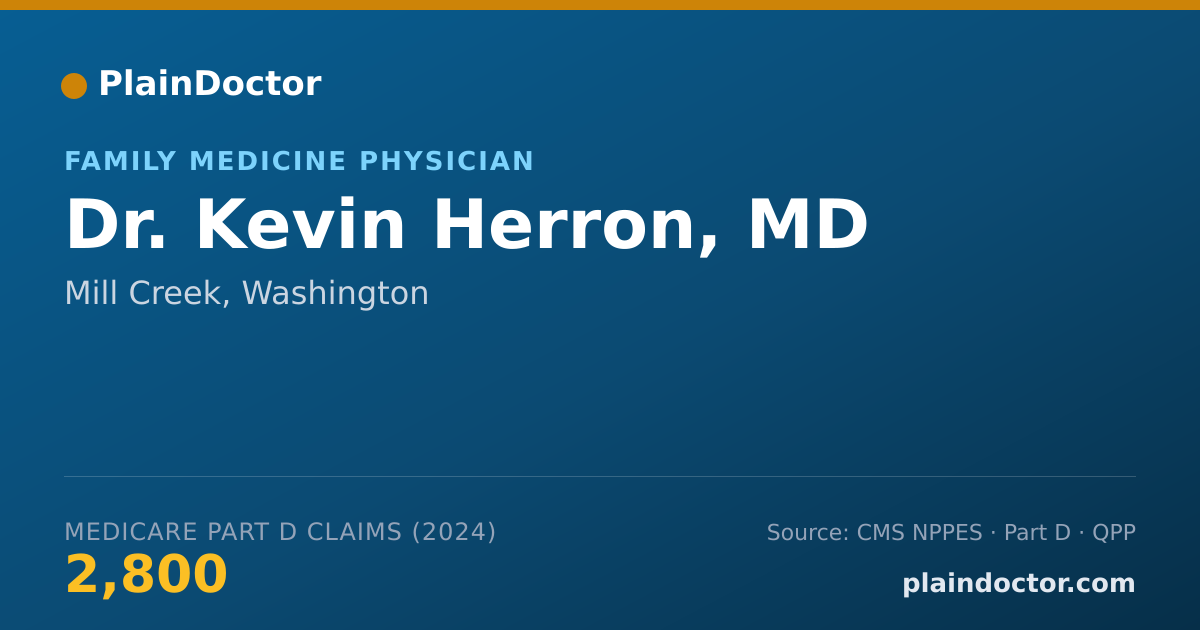 Shareable card for Kevin Herron, MD - Family Medicine Physician, Mill Creek, WA