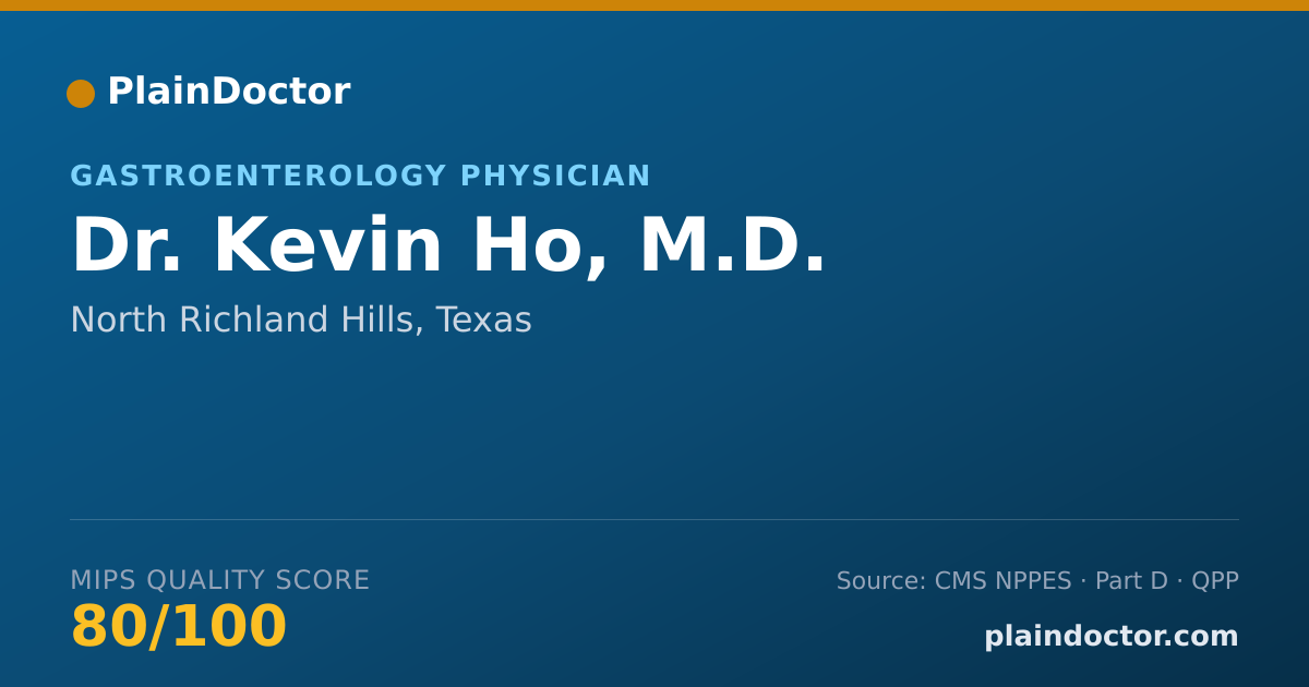 Shareable card for Kevin Ho, M.D. - Gastroenterology Physician, North Richland Hills, TX