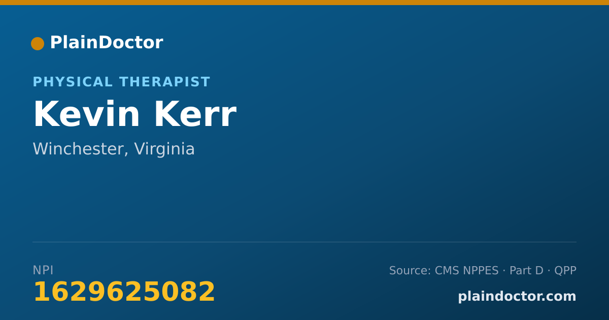 Shareable card for Kevin Kerr - Physical Therapist, Winchester, VA