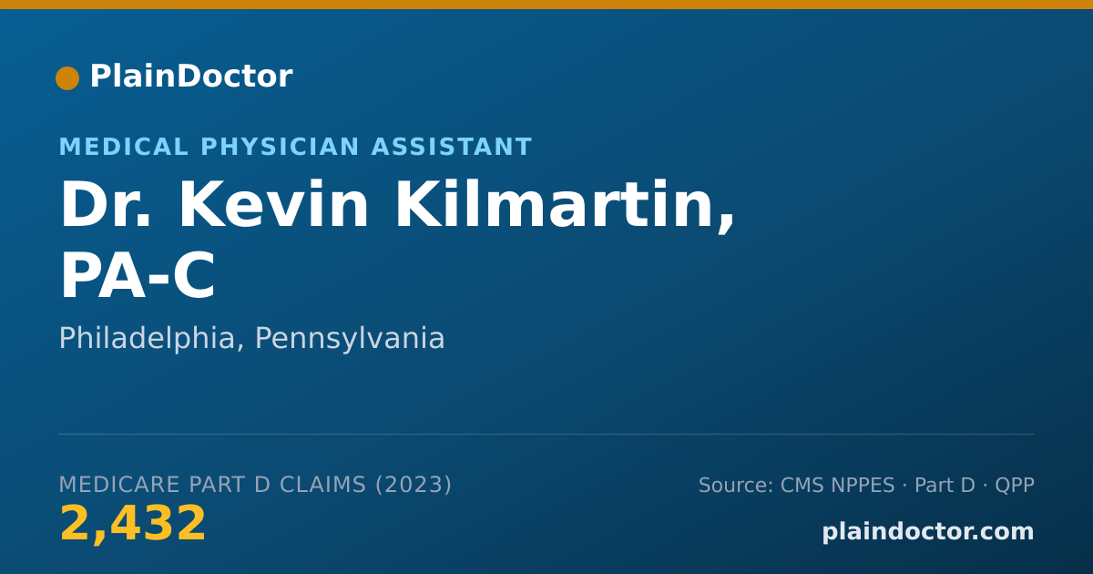 Shareable card for Kevin Kilmartin, PA-C - Medical Physician Assistant, Philadelphia, PA