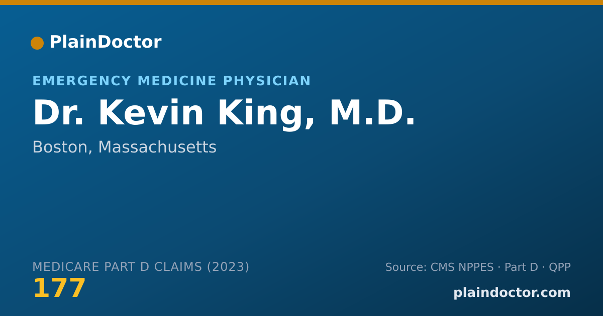 Shareable card for Kevin King, M.D. - Emergency Medicine Physician, Boston, MA