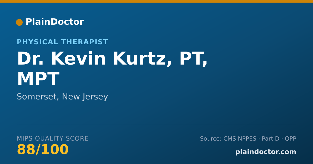 Shareable card for Kevin Kurtz, PT, MPT - Physical Therapist, Somerset, NJ