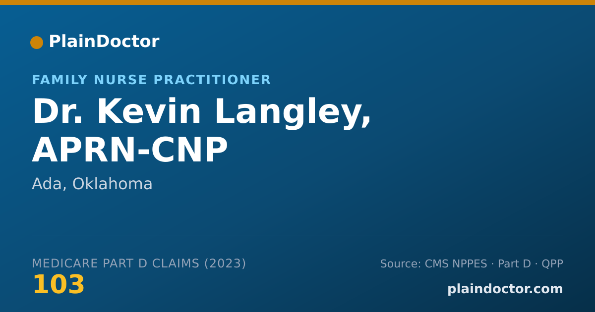 Shareable card for Kevin Langley, APRN-CNP - Family Nurse Practitioner, Ada, OK