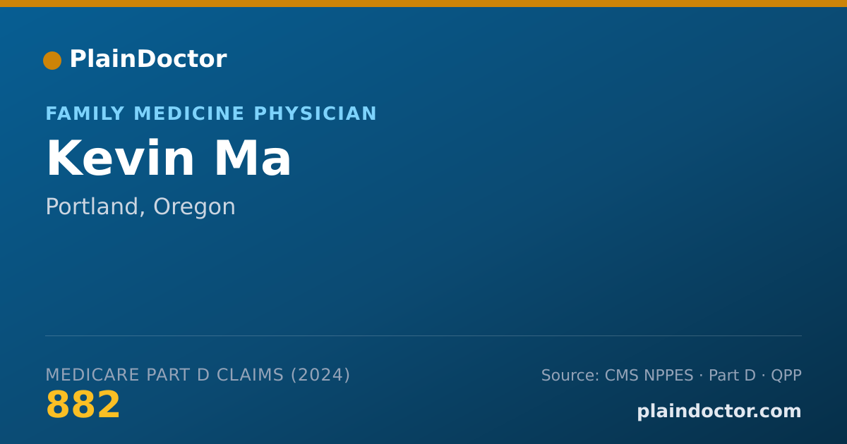 Shareable card for Kevin Ma - Family Medicine Physician, Portland, OR