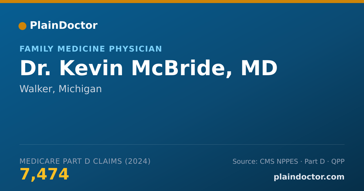 Shareable card for Kevin McBride, MD - Family Medicine Physician, Walker, MI
